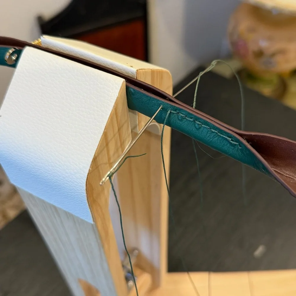 Designer inspired leather satchel bag handmade exclusive - Picture 12 of 14